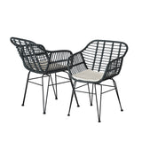 Gardeon Outdoor Furniture Lounge Setting 3-Piece Bistro Set Table Chairs Patio